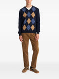 Pringle of Scotland argyle-pattern V-neck sweater