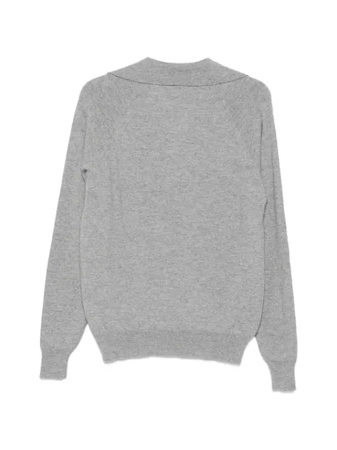Lardini contrast-trim long-sleeve sweater