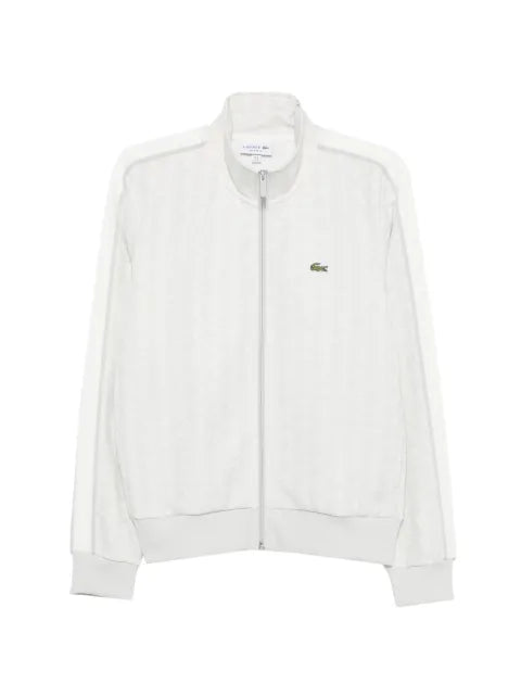 Lacoste monogram-pattern zip-up sweatshirt