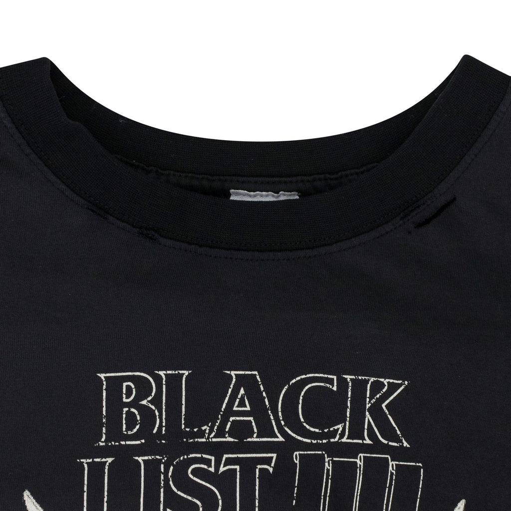 Black BlackList Distressed T Shirt