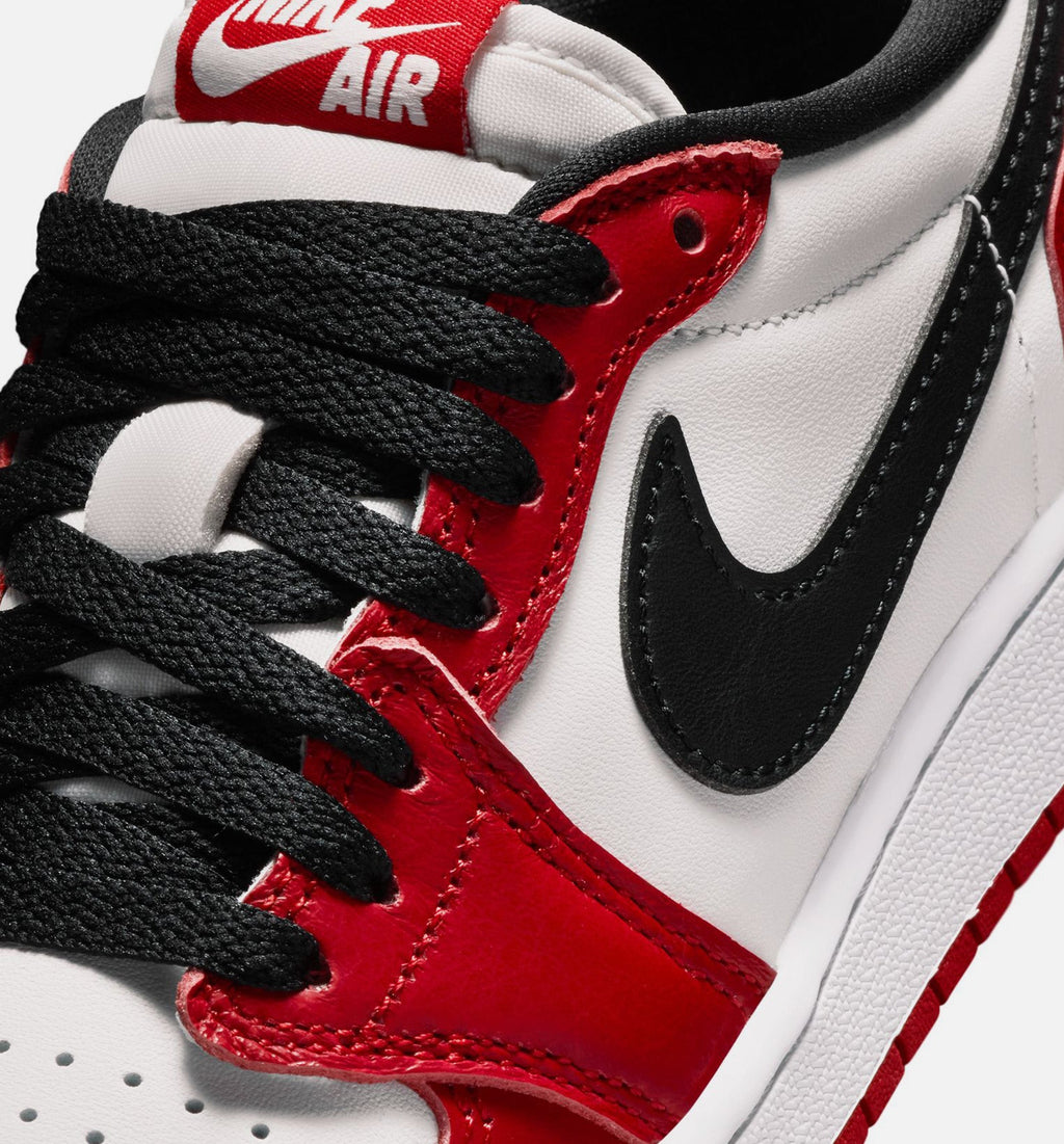 Air Jordan 1 Retro Low OG 'Laser Black and Varsity Red' Grade School - Black/Varsity Red/Summit White