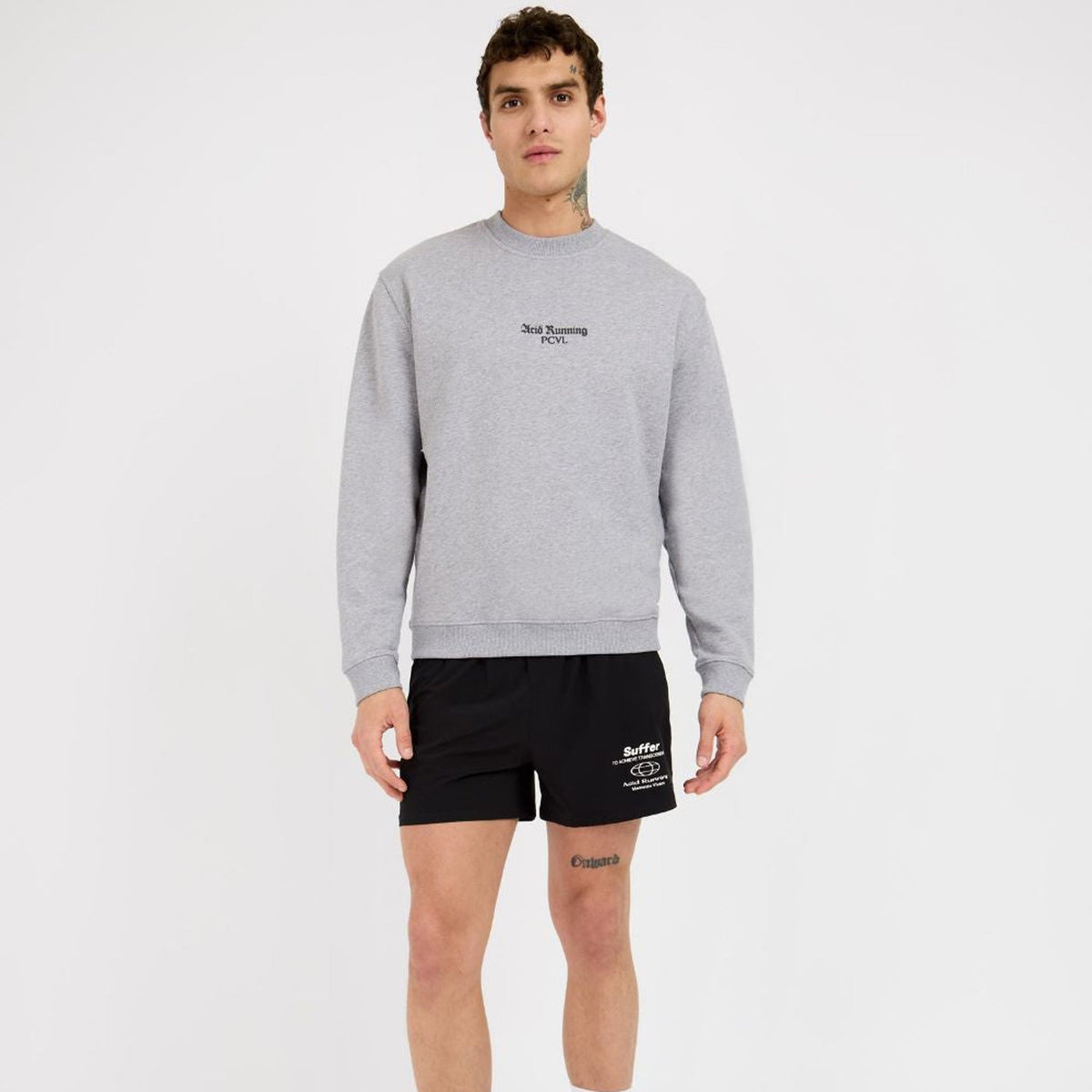 Acid Running x Percival Restless Souls Sweatshirt: Atheletic Grey