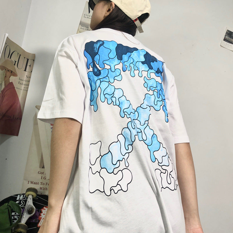 Off-White Arrow Gradient Graphic Short Sleeve Tee Streetwear Unisex