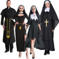Halloween Men & Women Priest Nun Cosplay Easter Carnival Party Sets