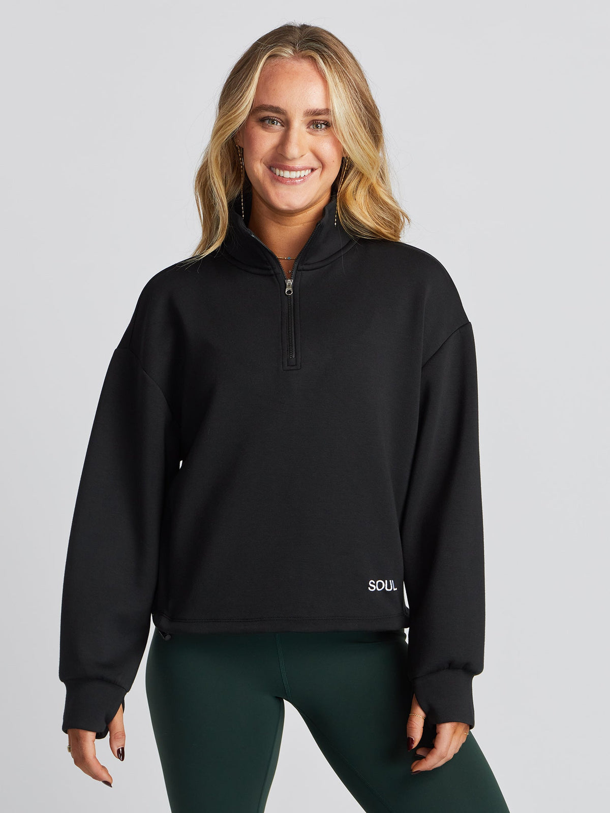 Sian Cropped Half Zip Midlayer