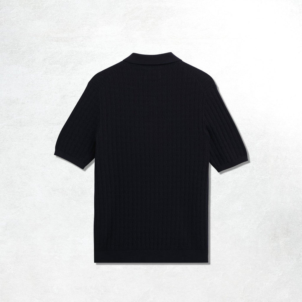 Wax London Naples SS Polo Retro Diamond: Navy