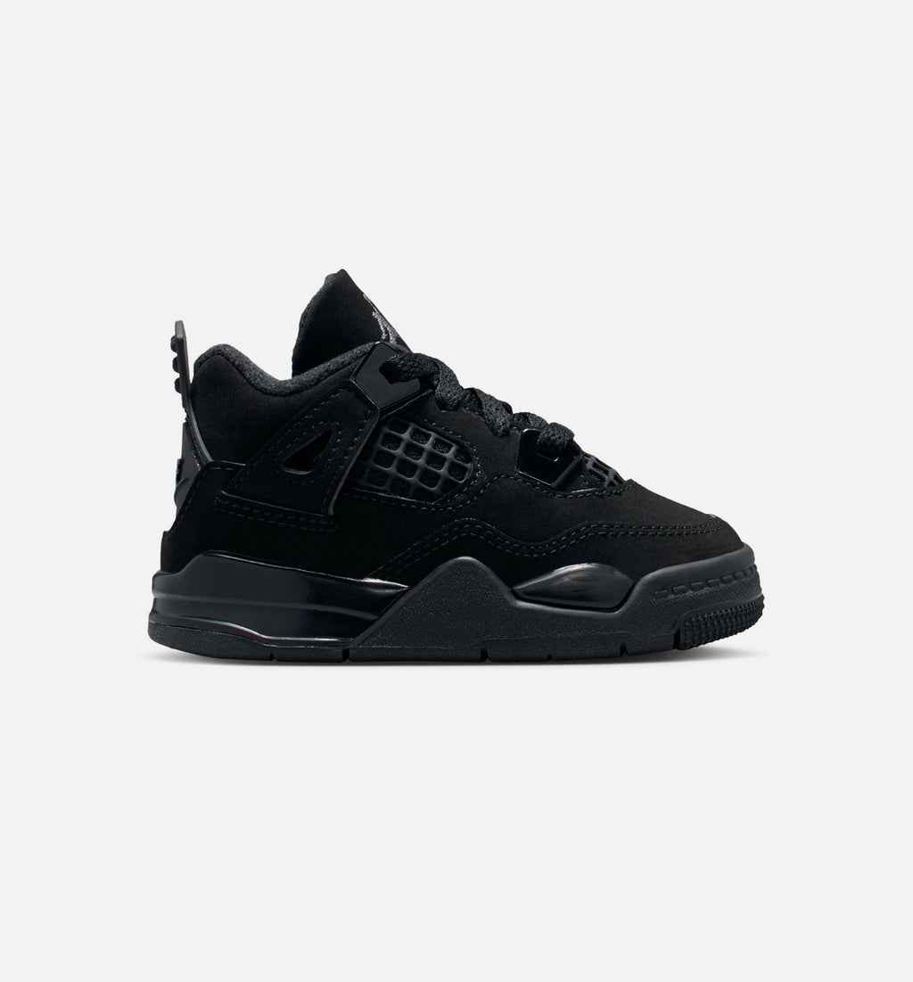 Air Jordan 4 Retro Black Cat Infant & Toddler Lifestyle Shoe - Black/Black/Light Graphite