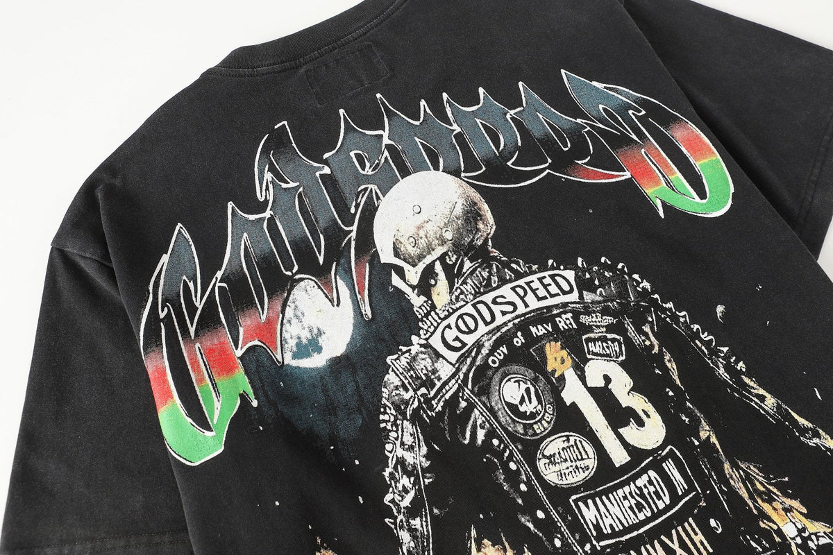 Godspeed Motorcycle Graphic Washed T-Shirt