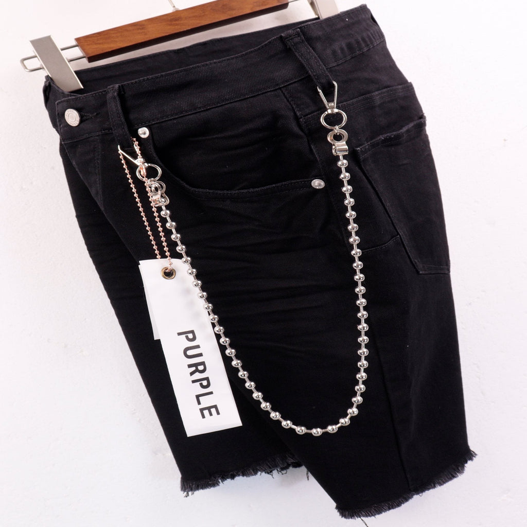 Purple Brand Chain Detail Denim Shorts
