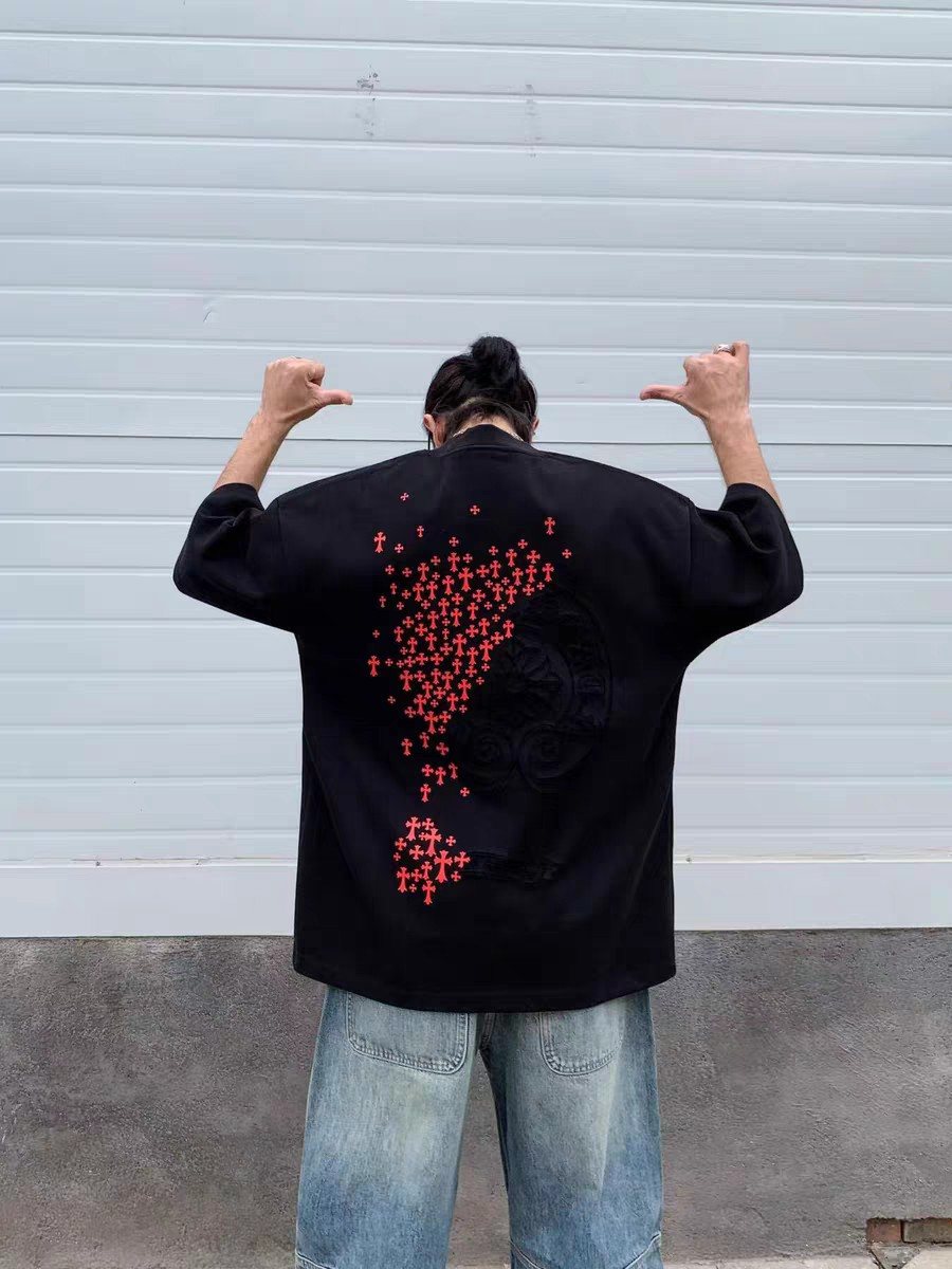 Chrome Hearts Cross Floral Graphic T-Shirt