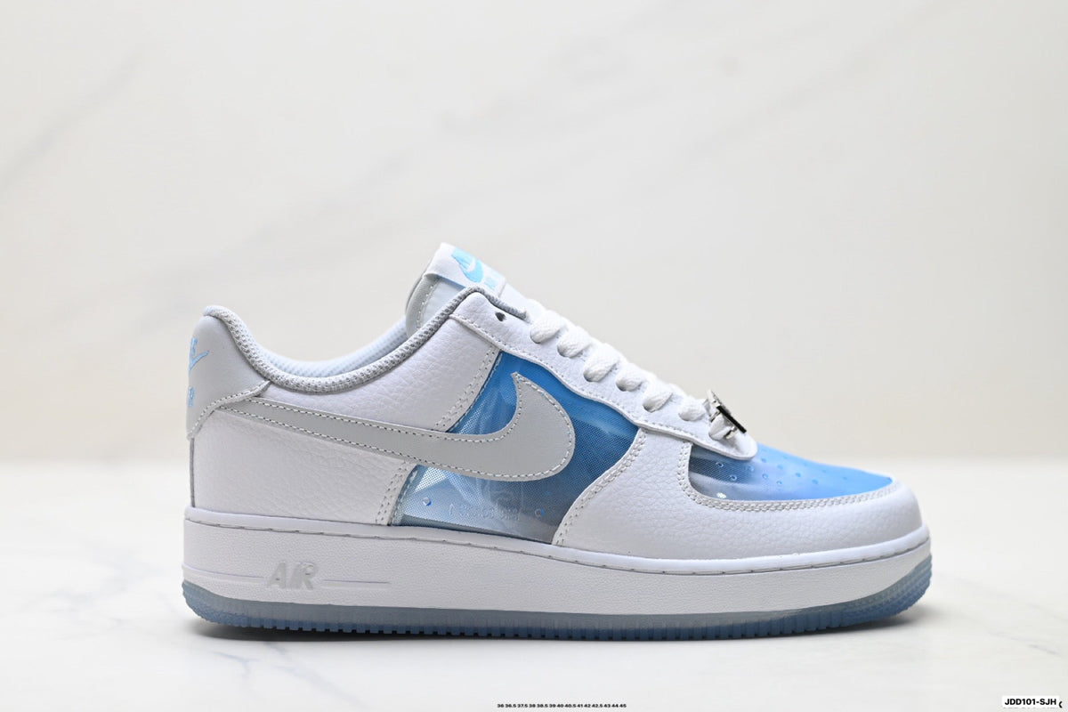 Nike Air Force 1 Low White Light Blue Gray Unisex Sneakers Style 20