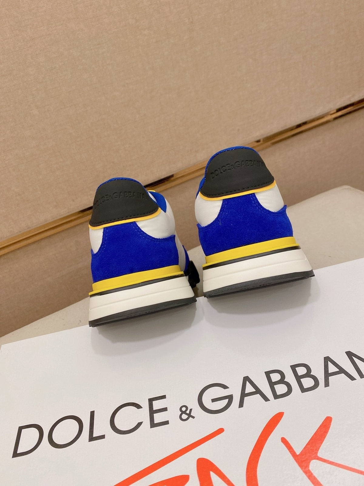 Dolce & Gabbana Blue and Yellow Sneakers